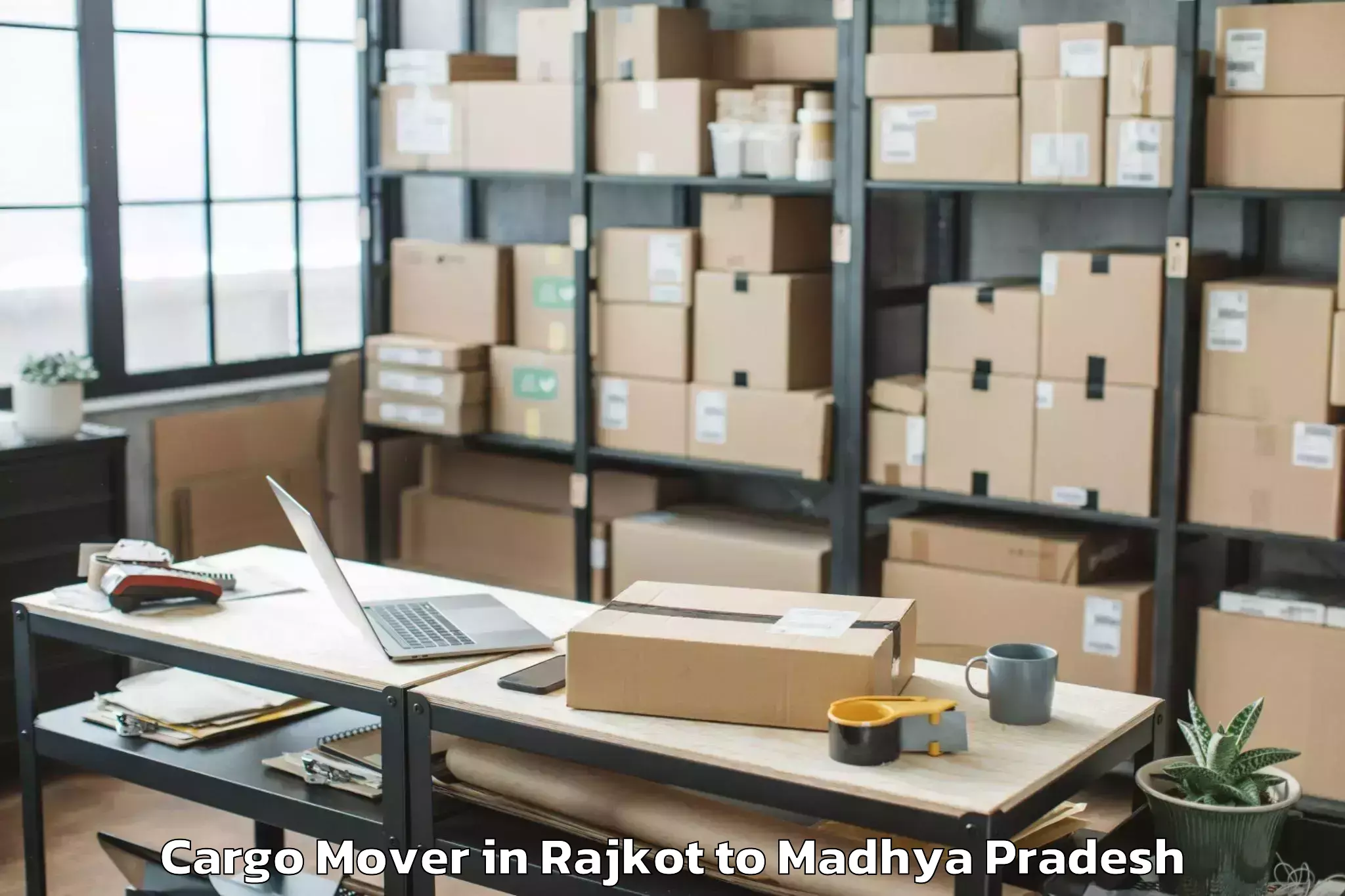 Quality Rajkot to Basoda Cargo Mover